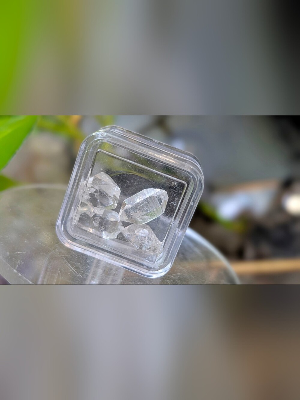 Herkimer Quartz Crystal Diamonds 4pcs